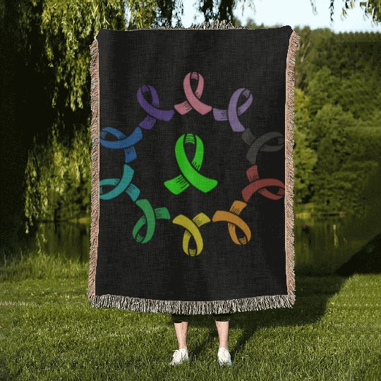 Gastroparesis Awareness Support Squad Cancer Woven Blankets