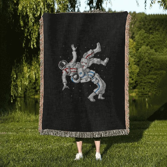 Jiu-Jitsu Astronauts Woven Blankets