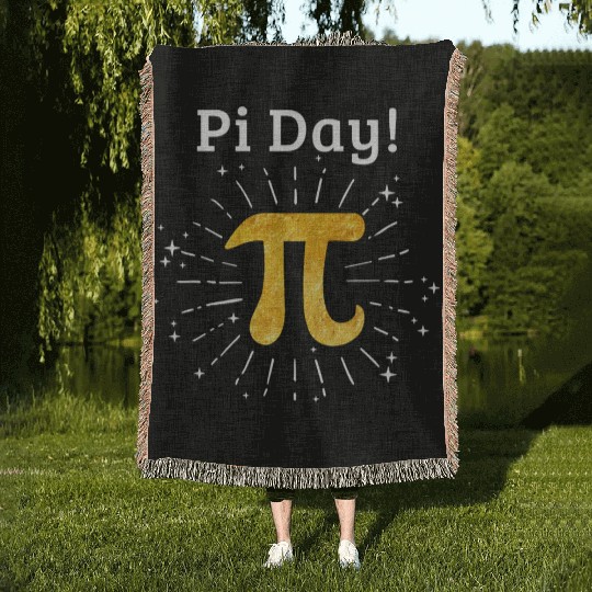 Happy Pi Day Math Geeks Algebra Students Teacher Woven Blankets