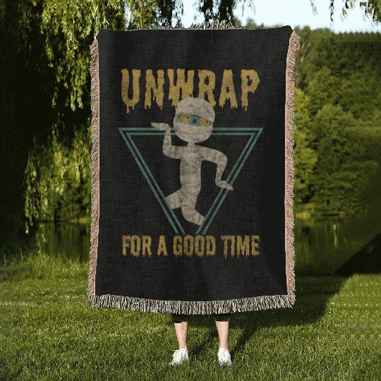 Mummy Fear Pyramid Anubis Woven Blankets