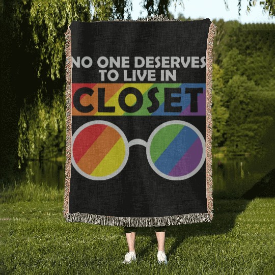 LBGT Flag Gay Pride Human Woven Blankets