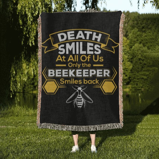 Smiles At Us Beekeeper Woven Blankets