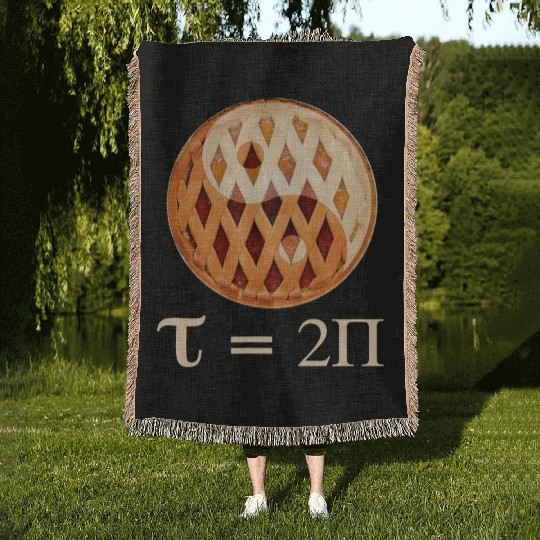 Tau 2x Pi Day Woven Blankets Funny Tau Day Maths Clothing