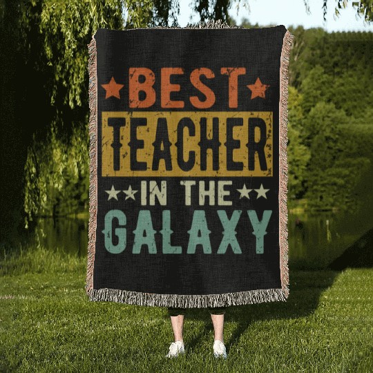 Best Teacher Ever Teacher Gift Woven Blankets