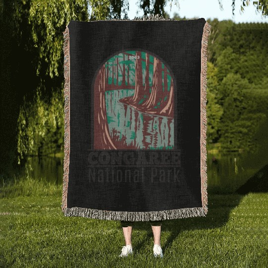 Congaree National Park South Carolina Woven Blankets