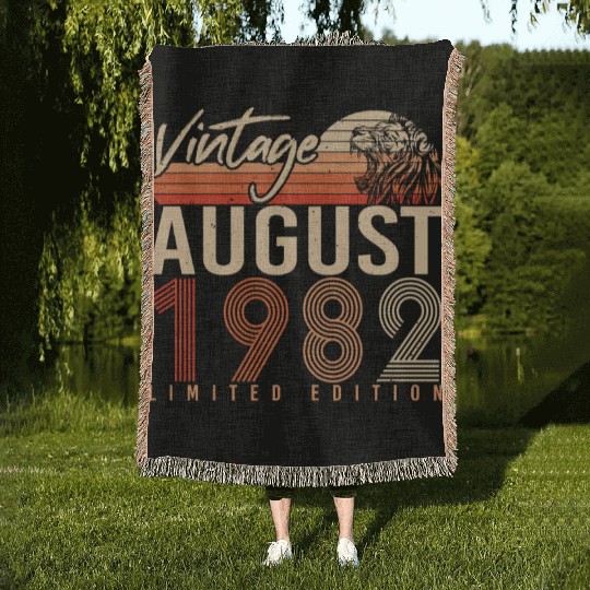 40th Birthday Of August 1982 Woven Blankets