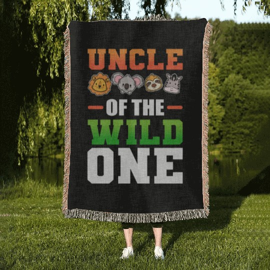 Uncle of the Wild One Nephew Niece Woven Blankets