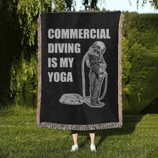 Scuba Diving Diver Woven Blankets