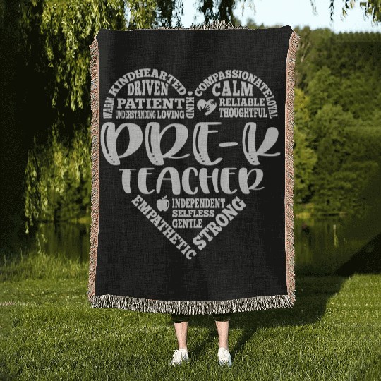 Pre K teacher, prek teacher, pre-k Woven Blankets