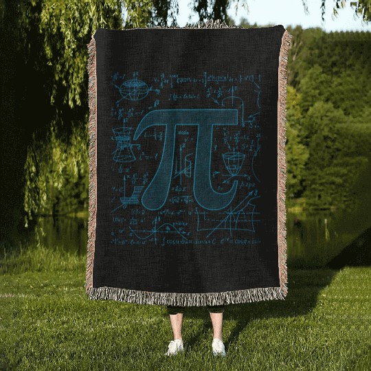 3.14 Pi Day Math Physics Irrational Number Circumf Woven Blankets
