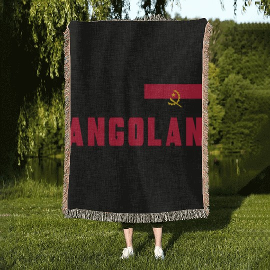Keep calm Angola flag design Woven Blankets