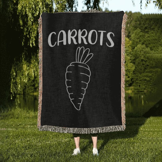 Root Vegetable Crop Carrot Woven Blankets