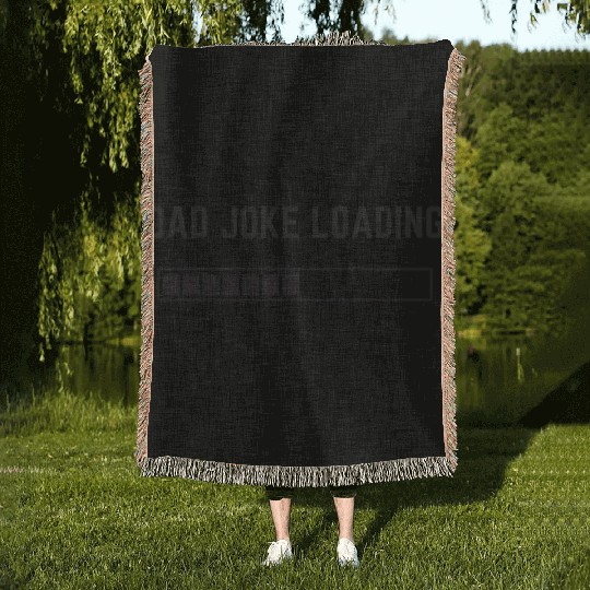 Dad Joke Loading Sticker Woven Blankets