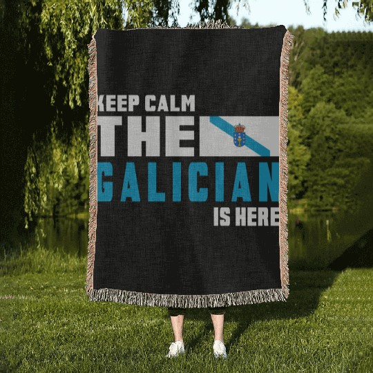 Keep calm Galicia flags design Woven Blankets