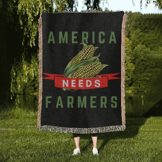 America Needs Farmers Woven Blankets - Gifts For Farmers
