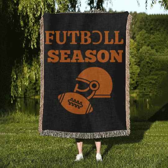 Football Season design Woven Blankets