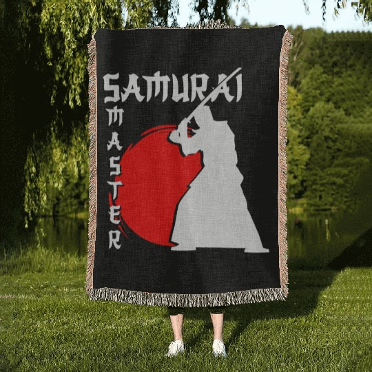Japan Katana Martial Arts Honor Woven Blankets