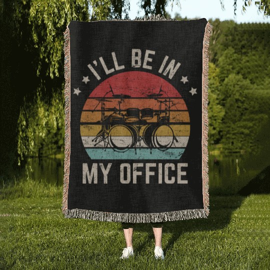 I'll Be In My Office Funny Camping RV Camping Hiki Woven Blankets