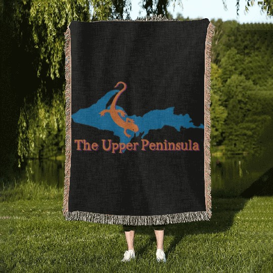 Upper Peninsula Newt Woven Blankets