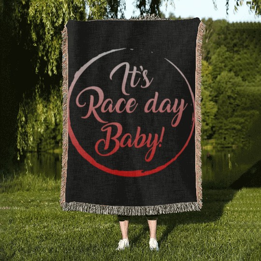 Racing Woven Blankets, It's Race Day Baby Woven Blankets, Racing