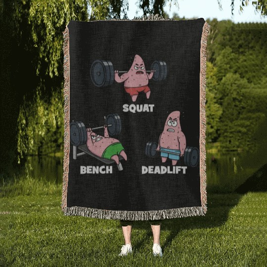 Majin Buu vs Patrick - Funny Anime Gym Woven Blankets