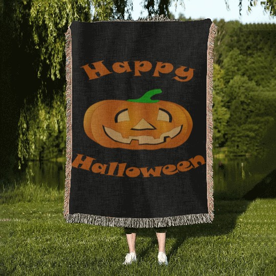 Halloween 02 Woven Blankets