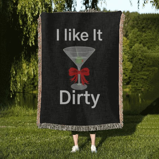 Martini Lover I Like It Dirty Martini Women Men Woven Blankets