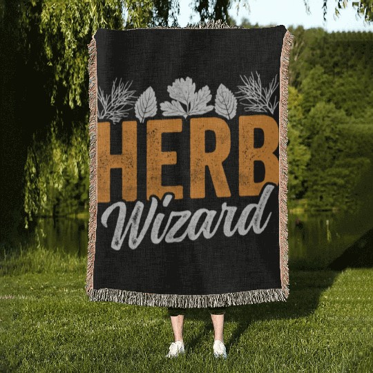 Herbs Wizard Herbalist Herbalism Gardening Herb Woven Blankets