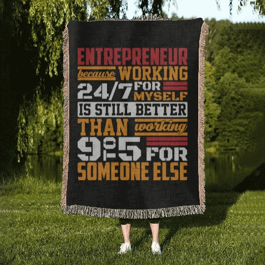 Entrepreneur Minded Business Lifestyle Gifts Idea Woven Blankets