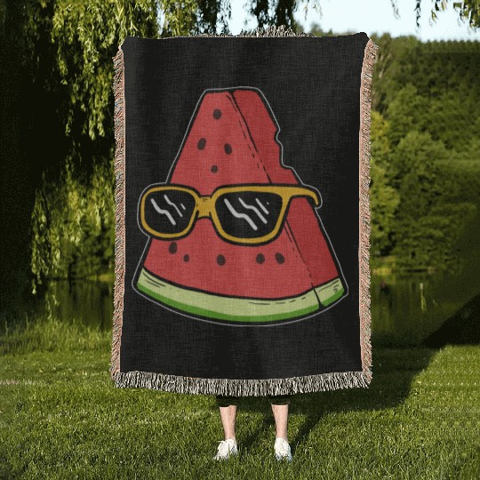 Chilling Watermelon Tourist Gift Woven Blankets