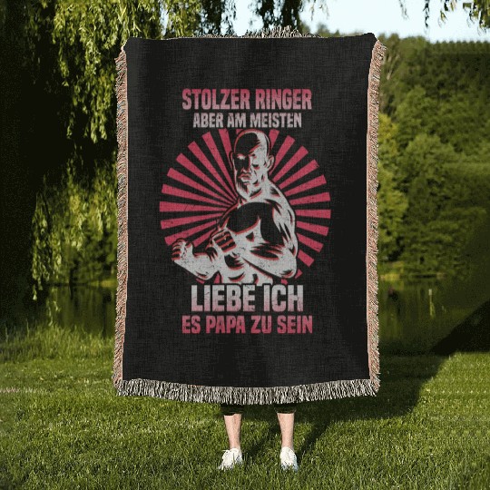 Proud Wrestler But Most Of All I Love Being A Woven Blankets