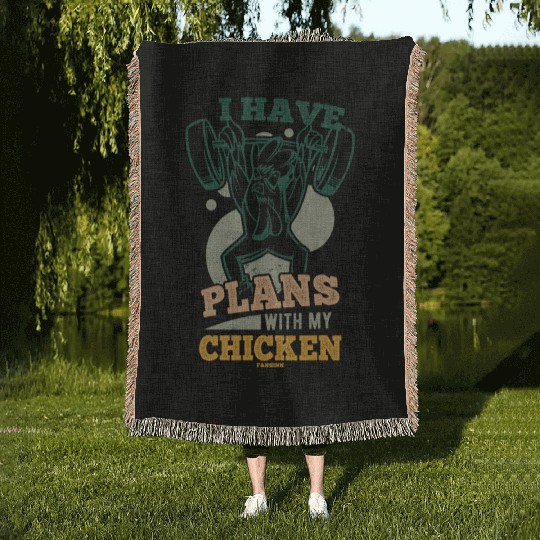 Chicken farm Poultry Hahn Chicken Gift Woven Blankets