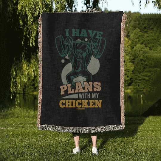 Chicken farm Poultry Hahn Chicken Gift Woven Blankets