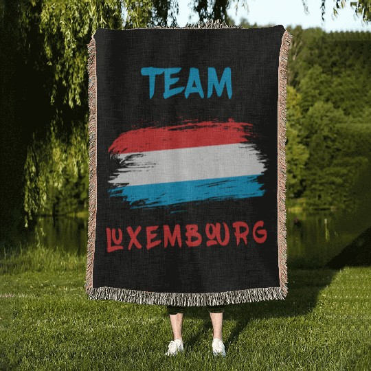 Team Luxembourg flags design Woven Blankets