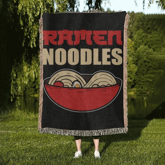 Ramen Noodles Chef Gift Woven Blankets