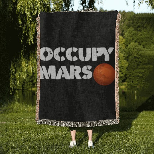 Occupy Mars Woven Blankets