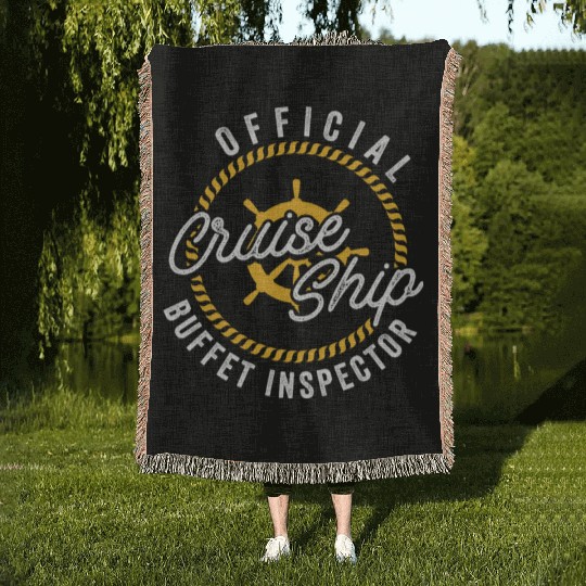 Funny Cruise Ship Buffet Inspector Partners Woven Blankets