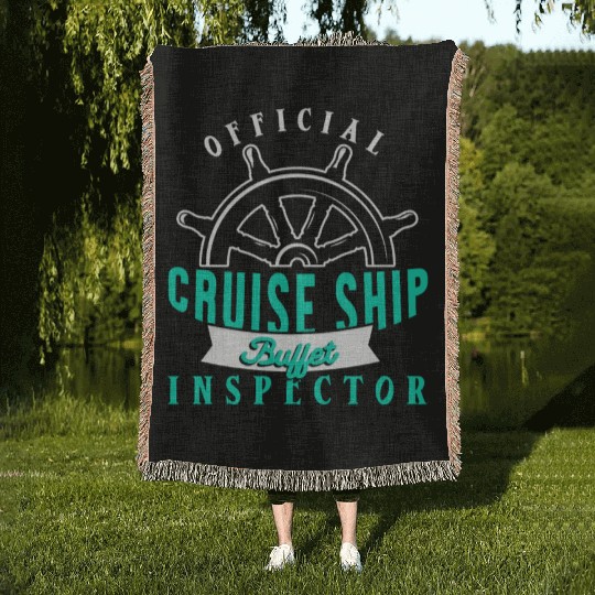 Funny Cruise Ship Buffet Inspector Partners Woven Blankets