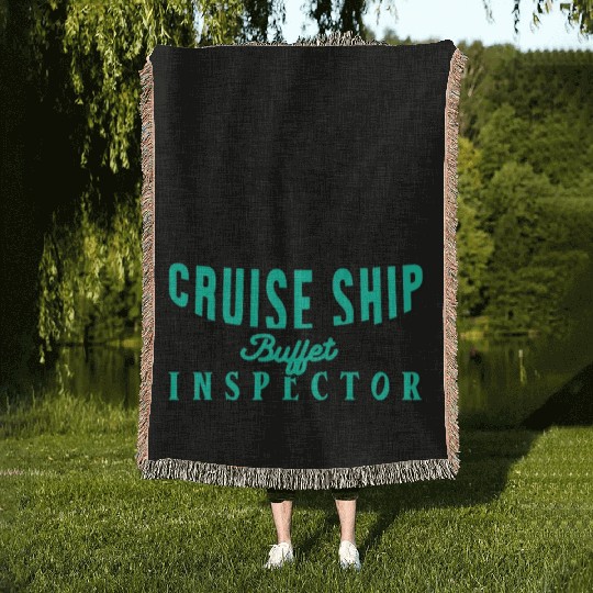 Funny Cruise Ship Buffet Inspector Partners Woven Blankets