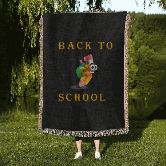 back to school Woven Blankets