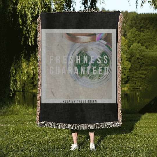 Freshness Broccoli Woven Blankets 1