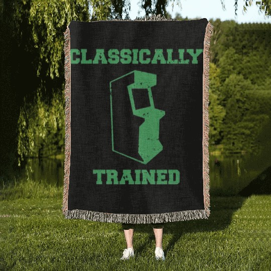 Classically Trained | Arcade player Woven Blankets