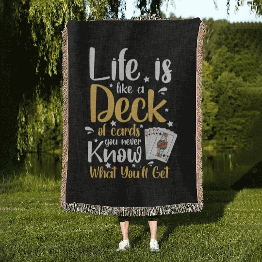 Poker Doppelkopf Playing Cards Play Woven Blankets