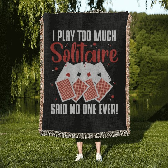 Poker Blackjack Playing Cards Regulars' Table Woven Blankets