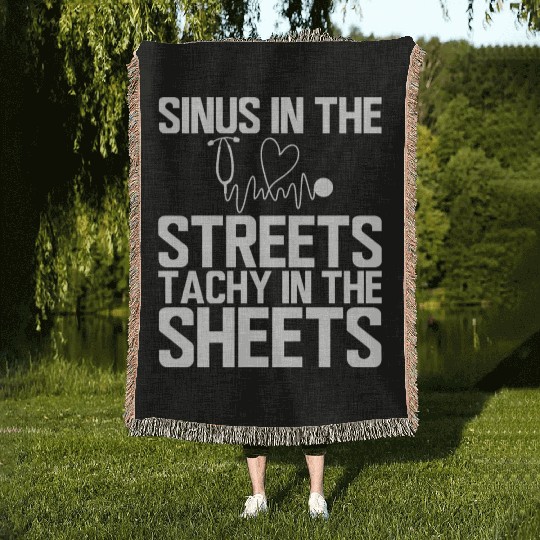 ER Nurse - Sinus in the streets Woven Blankets