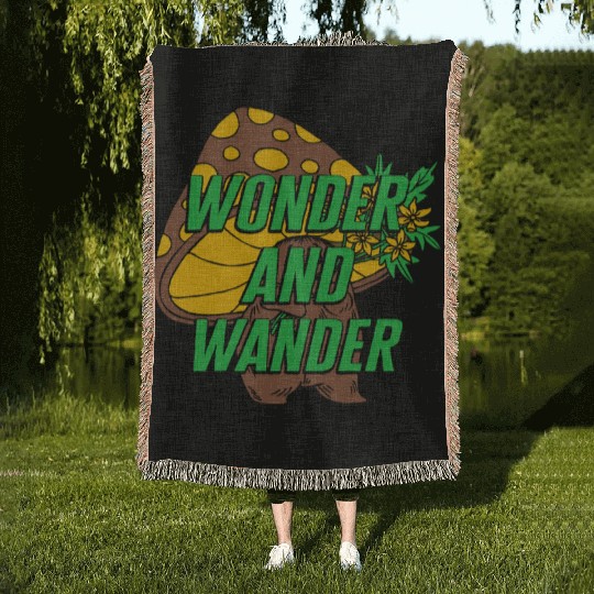 Fungi Woven Blankets, Wonder And Wander Woven Blankets, Funny Healthy