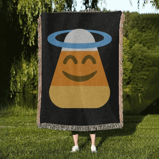 Angel Candy Corn Halloween Costume Woven Blankets