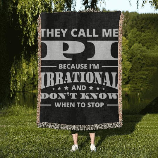 Funny Pi Day Woven Blankets