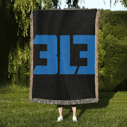 detroit lions 313 Woven Blankets
