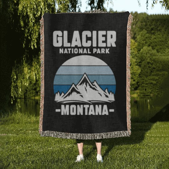 Glacier National Park Montana Woven Blankets